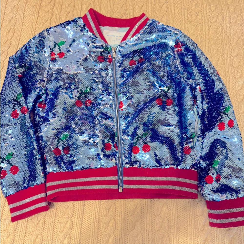 Kids bomber sequence jacket.